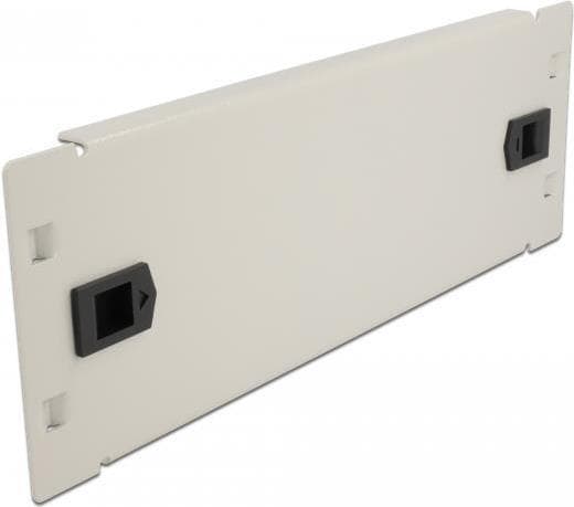 DeLOCK Network Cabinet Blind Cover - Rack Blind Cover Plate - Gray - 2U - 25.4 cm (10") (66631)