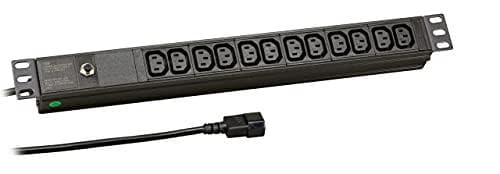 EFB elektronik EFB 48,30 cm (19") 1U fatningsliste til UPS 12xC13, forsyningsledning C14 (EK631CC.1) Sort