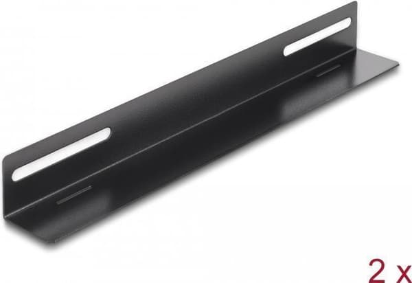 Delock - Rack Bracket - 300x40 mm - side - black - 48.3 cm (19") (pack of 2) (66867)