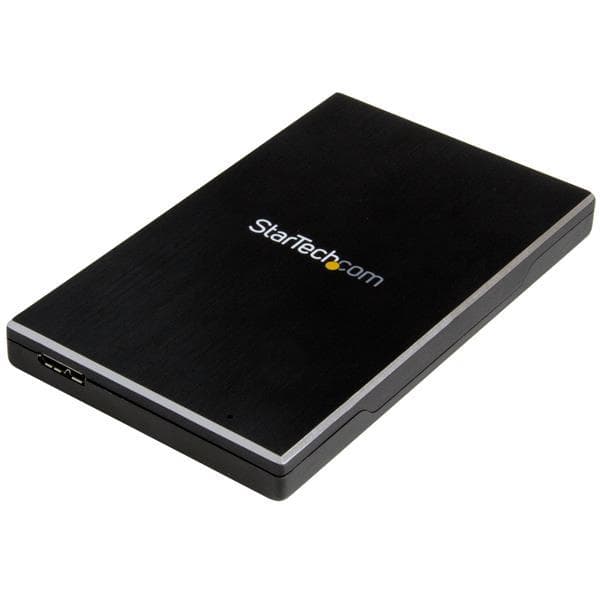 StarTech.com USB 3.1 Gen 2 (10 Gbps) harddiskkabinet til 2,5" SATA-drev - Lagerskab - 6,4 cm (2,5") - SATA 6 Gb/s - 10 Gbps - USB 3.1 (Gen 2) - Sort ( Sort