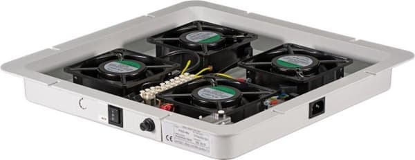 EFB elektronik 4-faldig takfläkt för PRO, öppning A, inkl termostat, RAL7035, fläktenhet för användning i taket på PRO-skåpen, montering i monteringsö