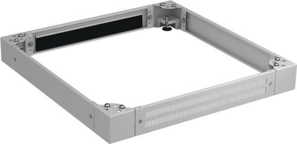 EFB elektroniksokkel 800x800, H=100 mm, PERF, RAL7035, til PRO kabinetserie, bestående af 4 meget stabile, nivellerbare fodhjørner og 4 paneler, for-