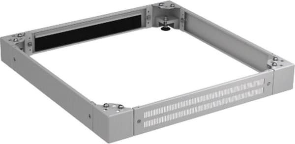 EFB elektroniikkajalusta 800x800, H=100 mm, RAL9005, PRO-kaappisarjaan, koostuu 4 erittäin vakaasta, tasoitetusta pohjakulmasta ja 4 etupaneelista, re