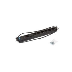 Triton RAB-PD-X06-A1 - Strømskinne (rack - monteres) - AC 230V - Udgangsstik: 8 - 1U - 48,3 cm (19") - 2 m - RAL 9005 Sort