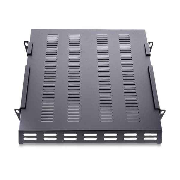 StarTech.com 1U Justerbar Heavy Duty-hylde til serverrack - Skab op til 80 kg - Rack - Hylde - Sort - 1U - 48,3 cm (19") (ADJSHELFHD)