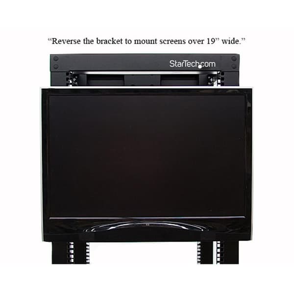 StarTech.com Universal LCD-skærm Vesa-montering til 48,30 cm (19") serverskab / rack - Beslag til LCD-skærm - Stærkt, koldpresset stål - Sort - Skærms