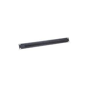 19" kabelgennemføring 1U, med børsteindsats, sort, LogiLink® [ORCEB1B] (ORCEB1B)