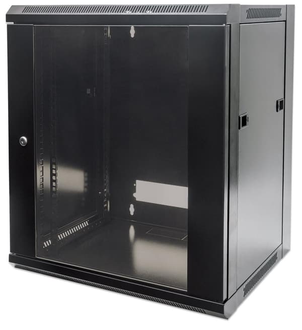 Intellinet - Vægskab - Sort, RAL 9005 - 9U - 48,3 cm (19") (711777)