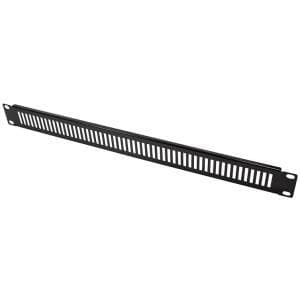 Logilink - Rackpanel (ventileret) - Sort, RAL 9005 - 1U - 48,3 cm (19") (PN111B)