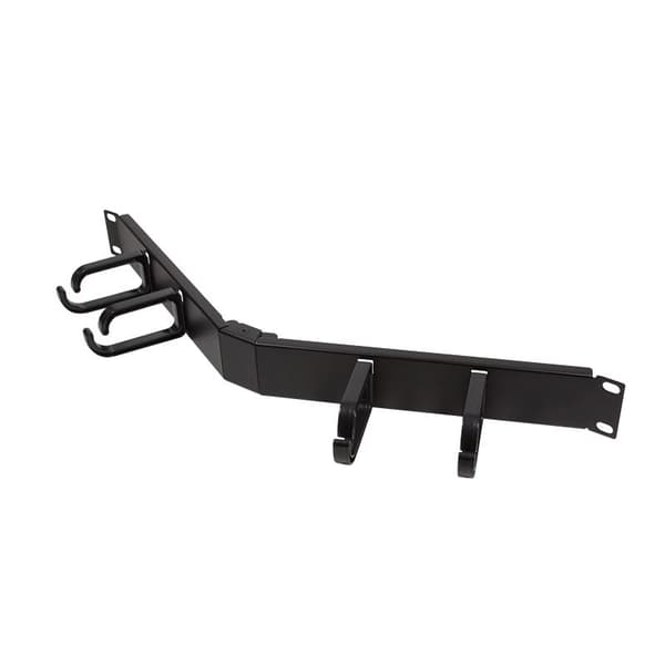 LogiLink 48,30 cm (19") Cable Organizer 1U, vinklet - kabelstyringsstang - sort, RAL 9005 - 1U - 48,3 cm (19")