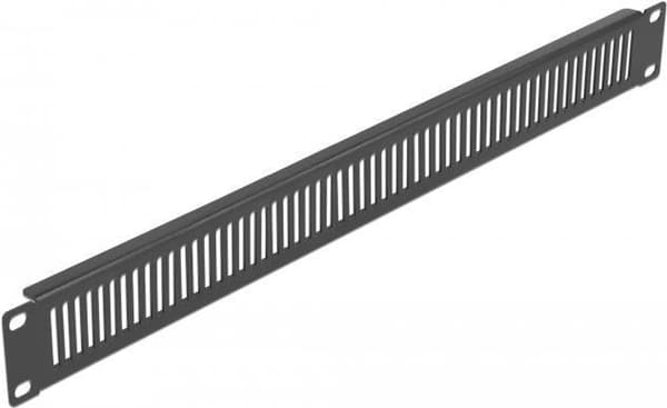 Delock - Rackpanel (lodret) - med ventilationsåbninger - sort - 1U - 48,3 cm (19")