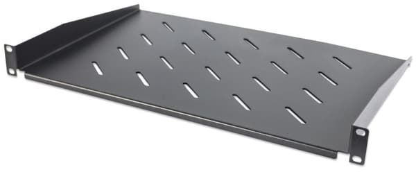 Intellinet 48,30 cm (19") Cantilever hylde - Rack - Sort, RAL 9005 - 1U - 48,3 cm (19")