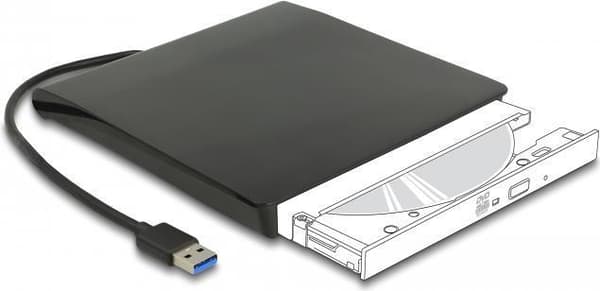 DeLOCK 42636 tallennusaseman kotelo HDD-kotelo, musta 5,25" (42636) musta