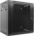 Miniatyrbillede 1 af 4: Lanberg WF01-6412-10B Rack 12U vægmonteret hylde Sort (WF01-6412-10B)