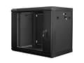 Miniatyrbillede 1 af 5: Lanberg WF01-6409-10B Rack 9U vægmonteret hylde Sort (WF01-6409-10B)