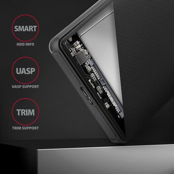Axagon EE25-SL lagerdrevkabinet HDD / SSD kabinet sort 2,5" (EE25-SL)