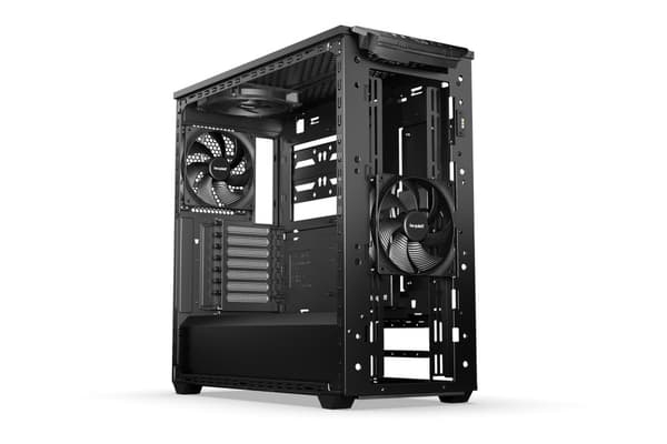 var tyst! - Midi tower - E-ATX - sidopanel med fönster (härdat glas) - ingen strömförsörjning (ATX / PS/2) - svart - USB/Audio (BGW60)