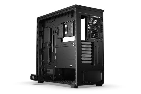 var tyst! - Midi tower - E-ATX - sidopanel med fönster (härdat glas) - ingen strömförsörjning (ATX / PS/2) - svart - USB/Audio (BGW60)