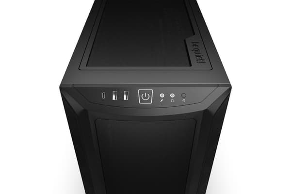 var tyst! - Midi tower - E-ATX - sidopanel med fönster (härdat glas) - ingen strömförsörjning (ATX / PS/2) - svart - USB/Audio (BGW60)