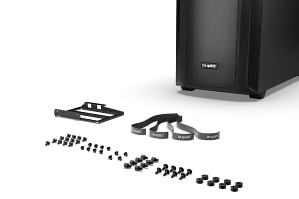var tyst! - Midi tower - E-ATX - sidopanel med fönster (härdat glas) - ingen strömförsörjning (ATX / PS/2) - svart - USB/Audio (BGW60)