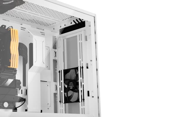 ole hiljaa! SHADOW BASE 800 DX - Midi-torni - E-ATX - sivupaneeli ikkunalla (karkaistu lasi) - ei virtalähdettä (ATX / PS/2) - valkoinen - USB/Audio (