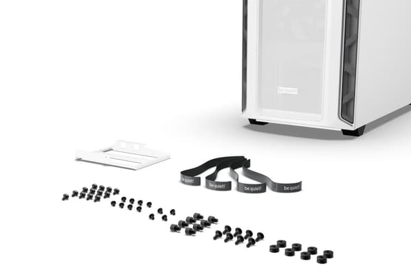 ole hiljaa! SHADOW BASE 800 DX - Midi-torni - E-ATX - sivupaneeli ikkunalla (karkaistu lasi) - ei virtalähdettä (ATX / PS/2) - valkoinen - USB/Audio (