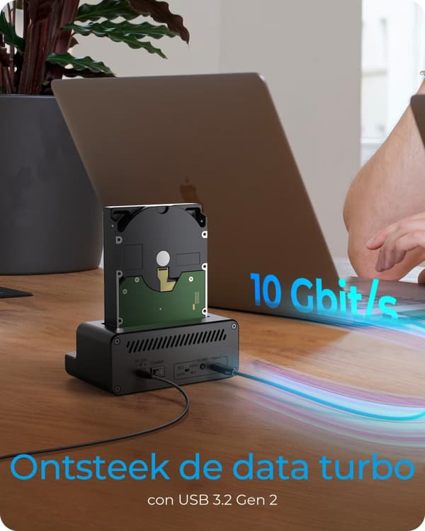Telakointi ja CloneStation M.2 NVMe SSD:lle ja 2,5"/3,5" SATA SSD/HDD:lle, USB 3.2 Gen 2 Type-C®/Type-A, musta (IB-2914MSCL-C31)