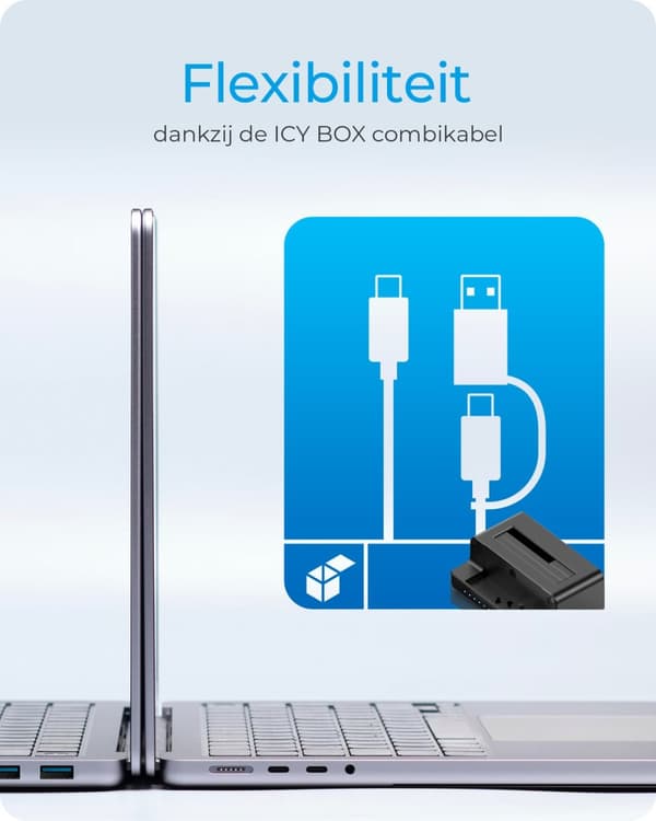 Telakointi ja CloneStation M.2 NVMe SSD:lle ja 2,5"/3,5" SATA SSD/HDD:lle, USB 3.2 Gen 2 Type-C®/Type-A, musta (IB-2914MSCL-C31)