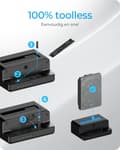 Pikkukuva 2 / 7: Telakointi ja CloneStation M.2 NVMe SSD:lle ja 2,5"/3,5" SATA SSD/HDD:lle, USB 3.2 Gen 2 Type-C®/Type-A, musta (IB-2914MSCL-C31)