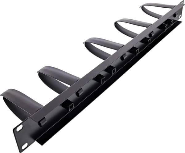 InLine 48,30 cm (19") kabelstyringspanel 5 aftagelige plastikbeslag RAL 9005 sort - sort (19110W)