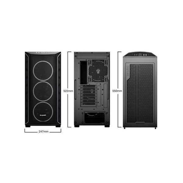Chassi Medium Tower - be quiet! - Shadow Base 800 FX - Svart - Elegant design - Optimalt kylsystem