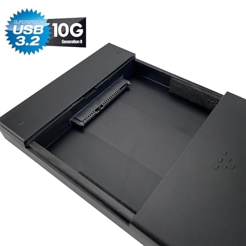 FANTEC PL-25U31 svart 2,5" SATA SSD-hölje USB-C USB 3.1 10G-teknik (2579)