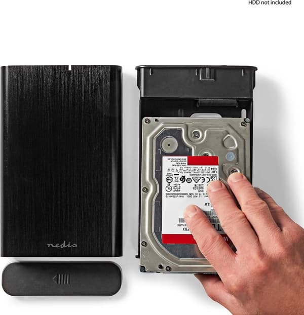 Hårddiskhölje - 3,5" - USB 3.1 Gen1 - USB Typ-A / USB Type-C - Notebook/PC - Aluminium
