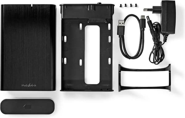 Hårddiskhölje - 3,5" - USB 3.1 Gen1 - USB Typ-A / USB Type-C - Notebook/PC - Aluminium