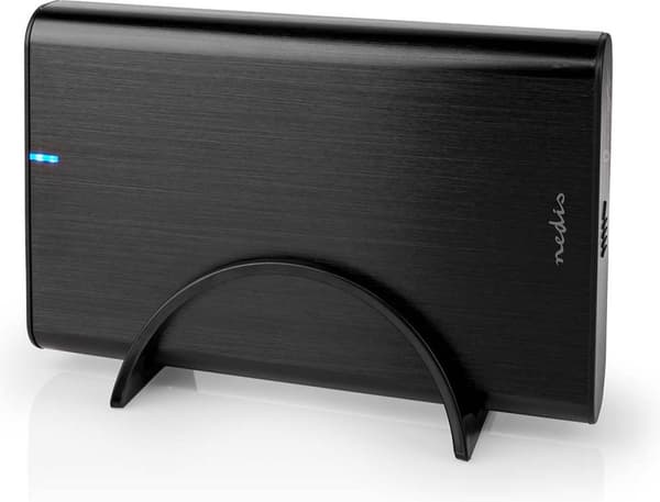 Hårddiskhölje - 3,5" - USB 3.1 Gen1 - USB Typ-A / USB Type-C - Notebook/PC - Aluminium Svart
