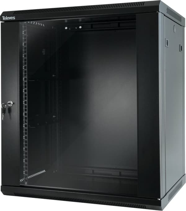Fjernsyn MSR1915B, Vægstativ, 17U, 60 kg, Nøglespalte, 33 kg, Sort