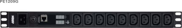 ATEN PE1209G 1U basic PDU med målefunktion Sort