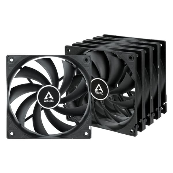 Arctic Cooling ARCTIC F12 PC-fodral Fläkt 12 cm Svart 5 st (s) - ACFAN00248A