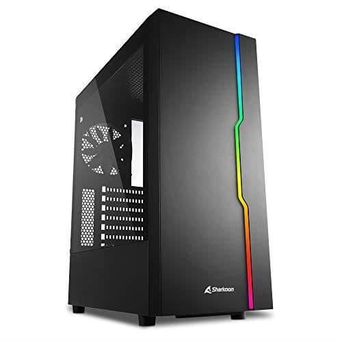 Sharkoon RGB Slider, PC-fodral. Svart