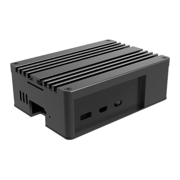 Aluminiumhölje - Raspberry Pi 5 - Robust skydd - Elegant design - Lättåtkomliga portar