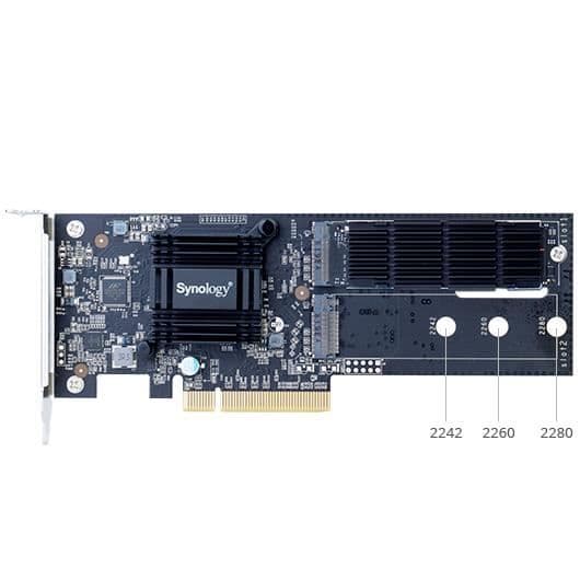 M.2 till PCI-adapter - SYNOLOGY - M2D18 - Svart - PCIe - 2280/2260/2242