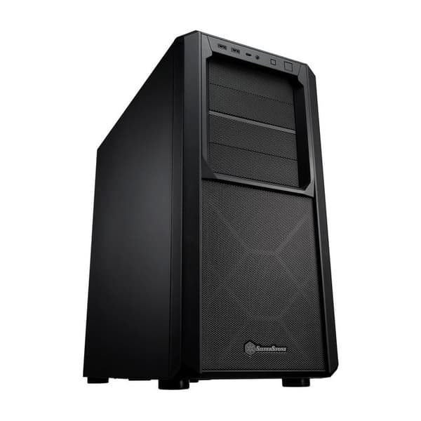 Mellanstorleks Chassi - SilverStone - SST-SED1-B - Färg Svart - Elegant Design - Optimerat Utrymme Svart