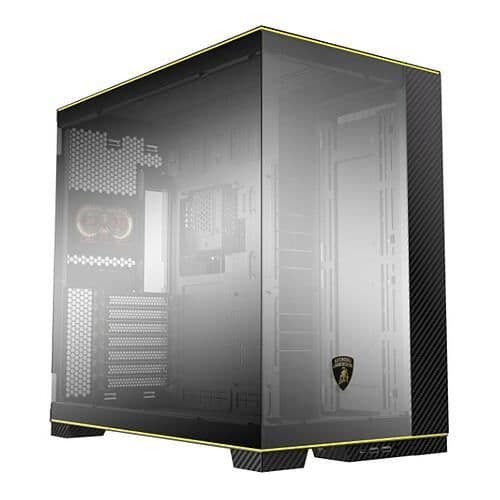 - Kort beskrivning: Lian Li O11D EVO RGB Automobili Lamborghini Edition - svart, exklusiv design, exceptionell prestanda Svart, Transparent