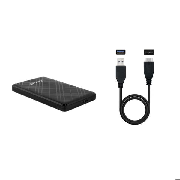Fodral - station för PC-komponent Tooq - TQE-2500B - Externt fodral för 2,5" hårddisk/SSD, svart färg