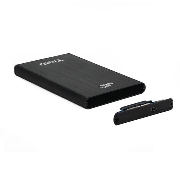 TooQ AAACET0181 TQE-2522B HD 2,5'' Externt hölje SATA III-USB 3.0 FAT32 / NTFS / eXT2 / HFS Svart Svart
