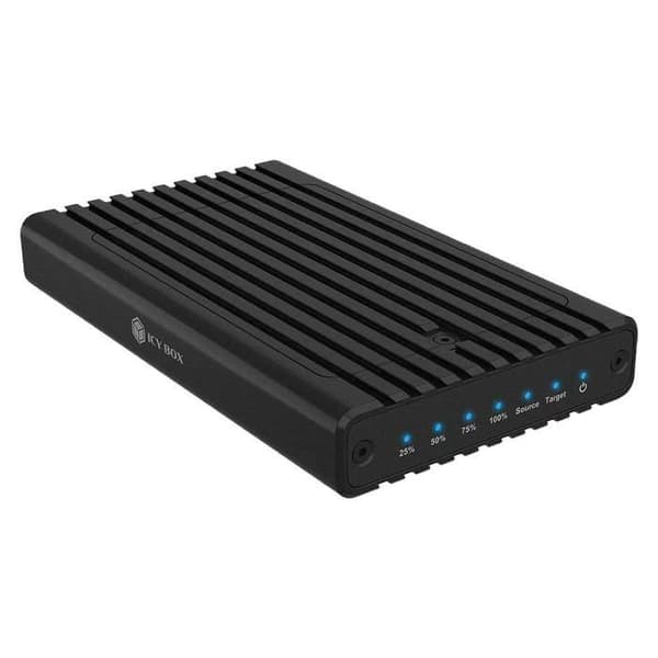 Externt hölje - ICY BOX - IB-2817MCL-C31 - 2 SSD M.2 PCIe - USB 3.1 Typ C - Kloningsfunktion Svart