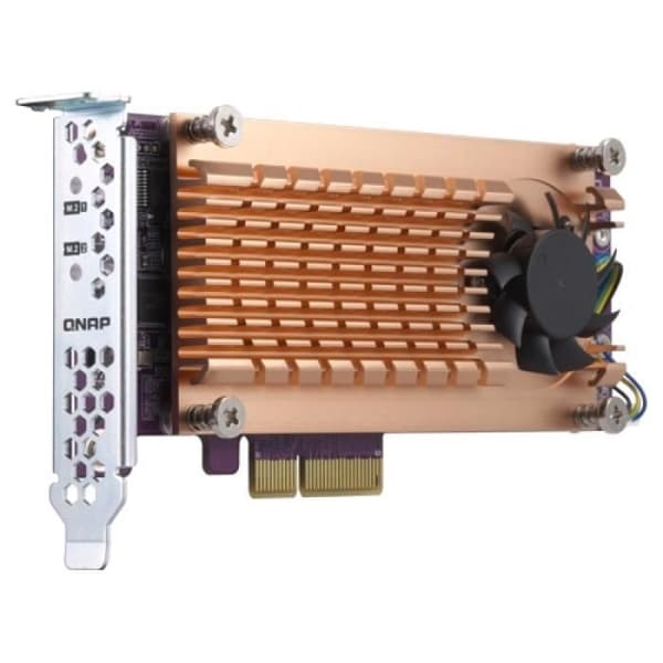M.2 till PCI-adapter - QNAP SYSTEMS - QM2-2S-220A - Guld - PCIe 2.0 - M.2 22110/2280