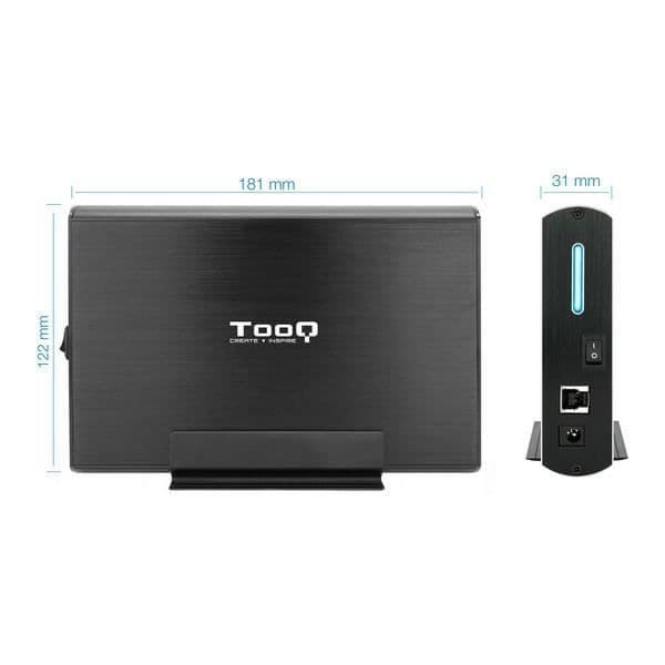 Hårddiskkapsling - TooQ - TQE-3531B - 3,5" - USB 3.0 - Aluminium - Svart