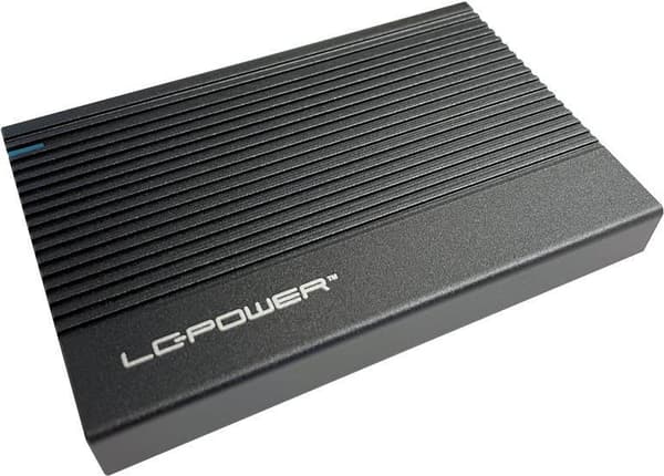 LC Power LC-25U3-C - Lagringskåpa - 2,5" (6,4 cm) - SATA 6 Gb/s - USB 3.2 (Gen 2x1) - Svart (LC-25U3-C) Svart