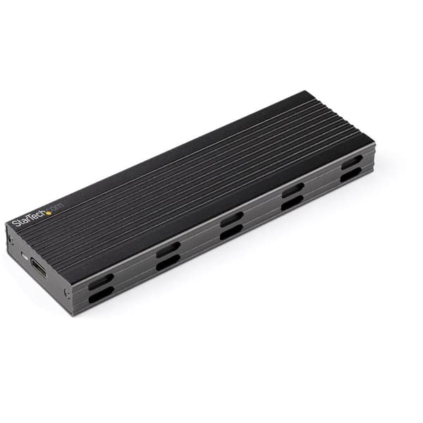 StarTech.com NVMe SSD-kabinet - USB-C 10 Gbps til M.2 NVMe eller M.2 SATA SSD - Ekstern M.2 PCIe/SATA NGFF SSD-aluminiumskabinet - USB Type-C & USB-A Sort